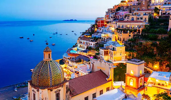 Amalfi Coast in the evening