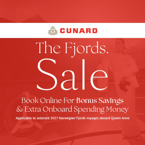 Bonus Savings on Queen Anne Norwegian Fjords cruises in 2027